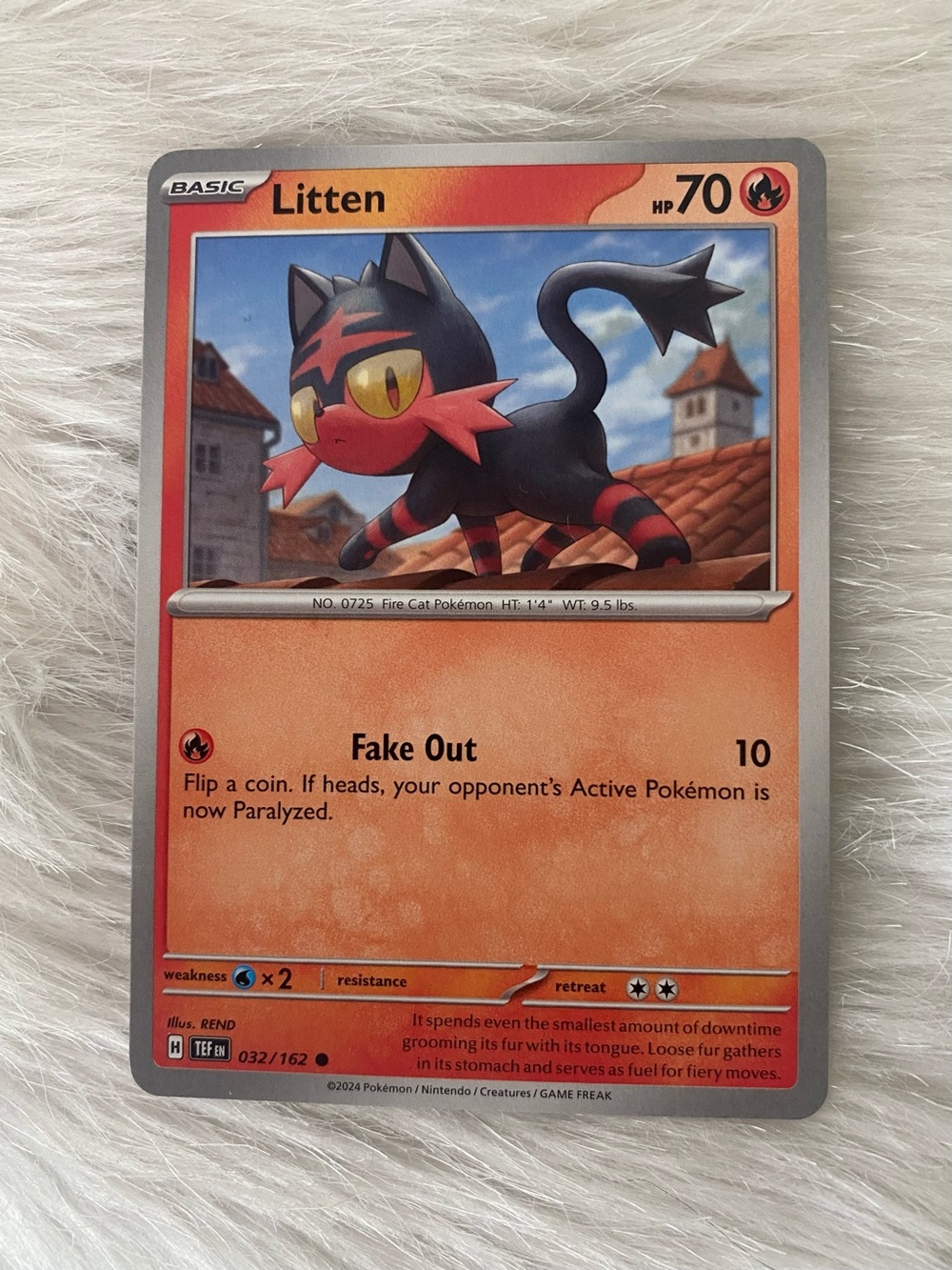 Litten Pokémon Card Common Temporal Forces 032/162